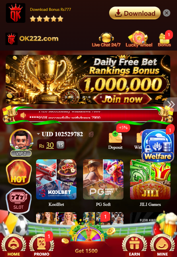 Ok222 Earning Game