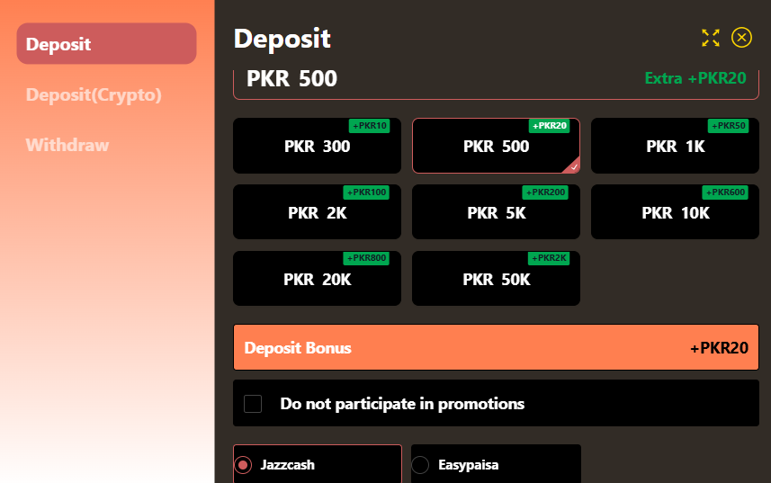 99 Game deposit