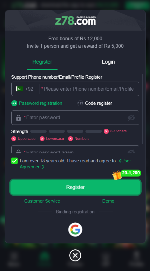 Z78 earning app Pakistan
