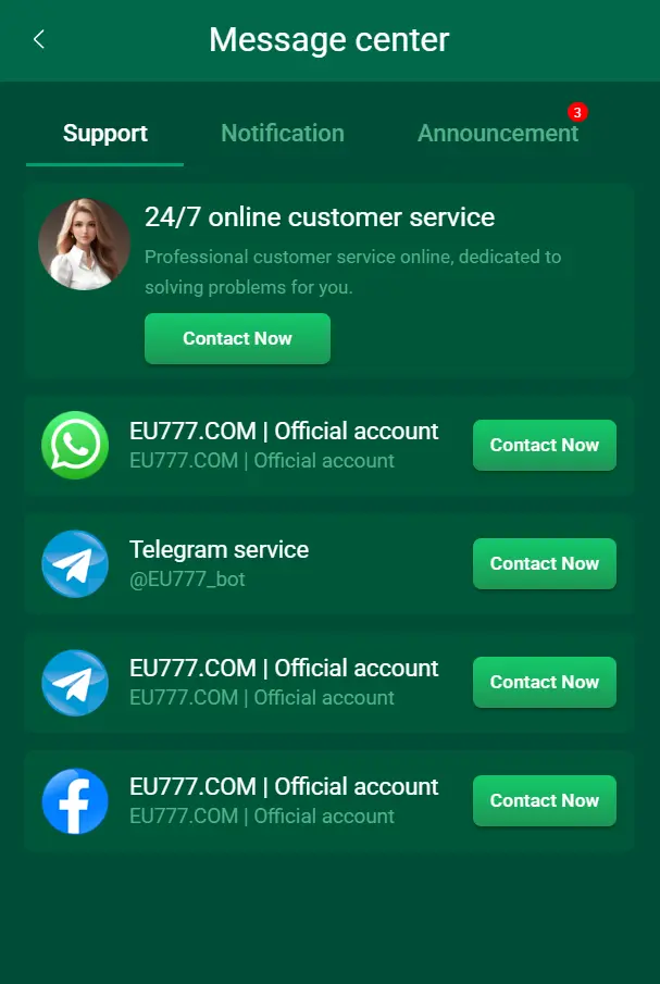 EU777 Game Download Customer Support centre